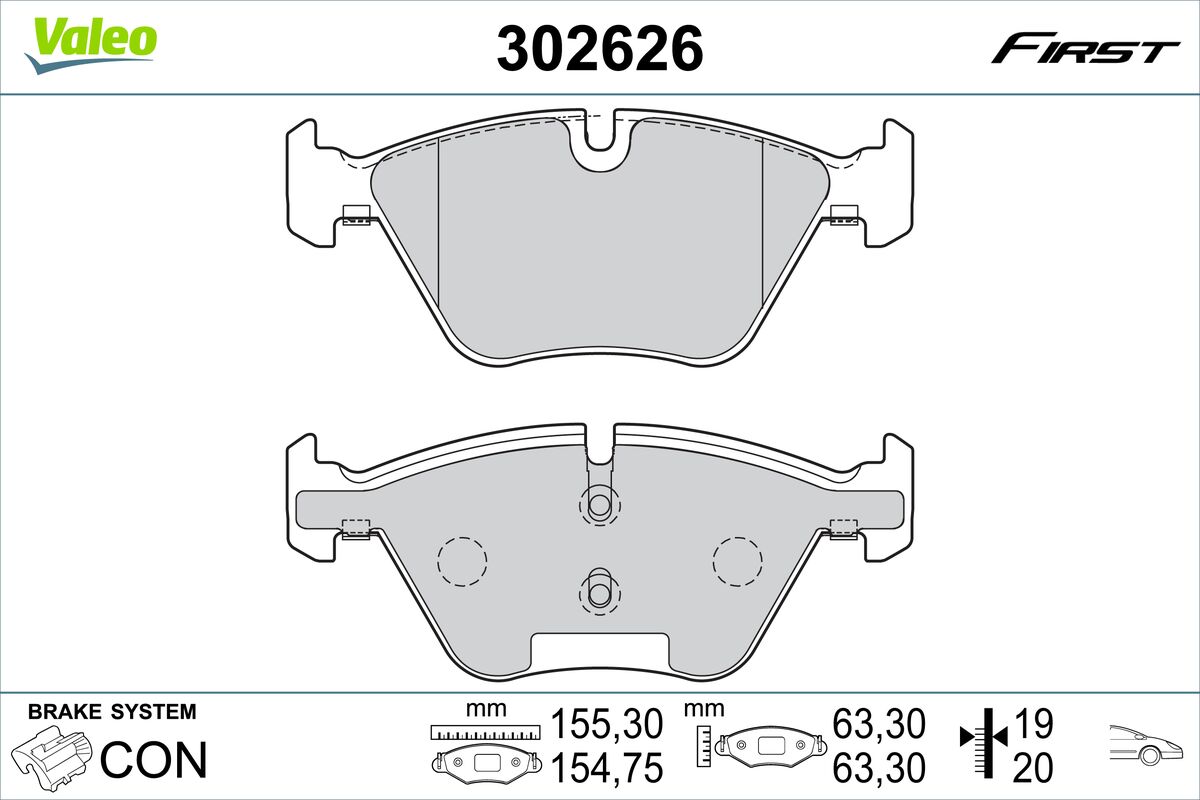 VALEO Fékbetét, mind 302626_VALEO